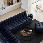 Roller Max side table - varnished mahogany - dark brown - round - removable cover White Cliff Studio Side Table