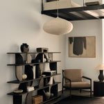 Roller Max side table - varnished mahogany - dark brown - round - removable cover White Cliff Studio Side Table