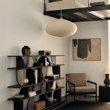 Roller Max side table - varnished mahogany - dark brown - round - removable cover White Cliff Studio Side Table