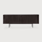 Roller Max sideboard - varnished teak - off black - 2 sliding doors White Cliff Studio Sideboard