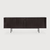 Roller Max sideboard - varnished teak - off black - 2 sliding doors White Cliff Studio Sideboard