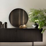 Roller Max sideboard - varnished teak - off black - 2 sliding doors White Cliff Studio Sideboard