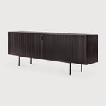 Roller Max sideboard - varnished teak - off black - 2 sliding doors White Cliff Studio Sideboard