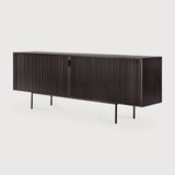 Roller Max sideboard - varnished teak - off black - 2 sliding doors White Cliff Studio Sideboard