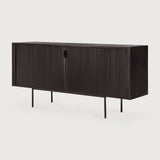 Roller Max sideboard - varnished teak - off black - 2 sliding doors White Cliff Studio Sideboard