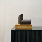 Roller Max sideboard - varnished teak - off black - 2 sliding doors White Cliff Studio Sideboard