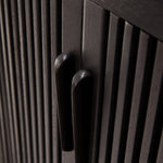 Roller Max sideboard - varnished teak - off black - 2 sliding doors White Cliff Studio Sideboard