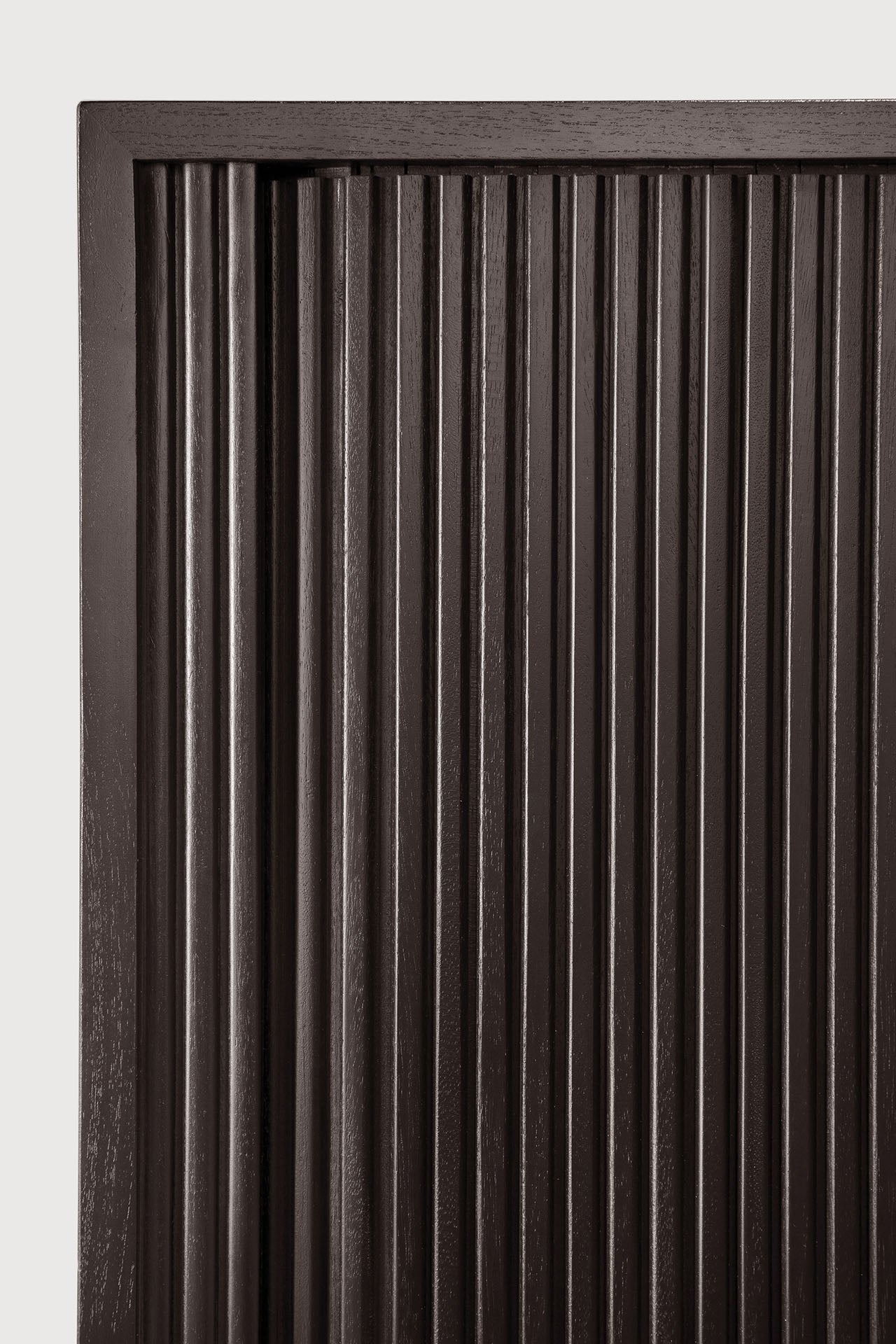 Roller Max sideboard - varnished teak - off black - 2 sliding doors White Cliff Studio Sideboard