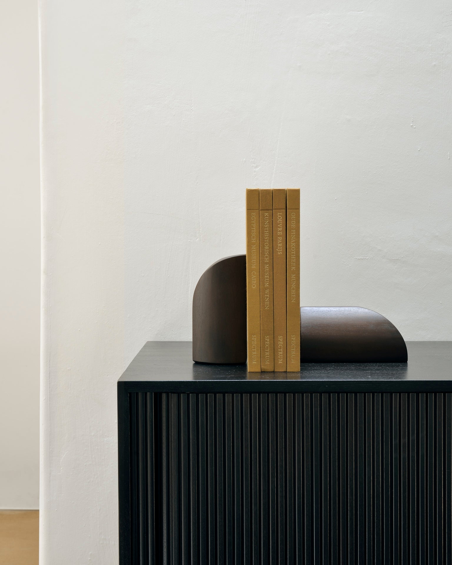 Roller Max sideboard - varnished teak - off black - 2 sliding doors White Cliff Studio Sideboard