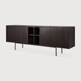 Roller Max sideboard - varnished teak - off black - 2 sliding doors White Cliff Studio Sideboard