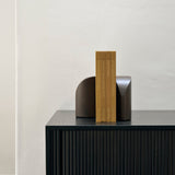 Roller Max sideboard - varnished teak - off black - 2 sliding doors White Cliff Studio Sideboard