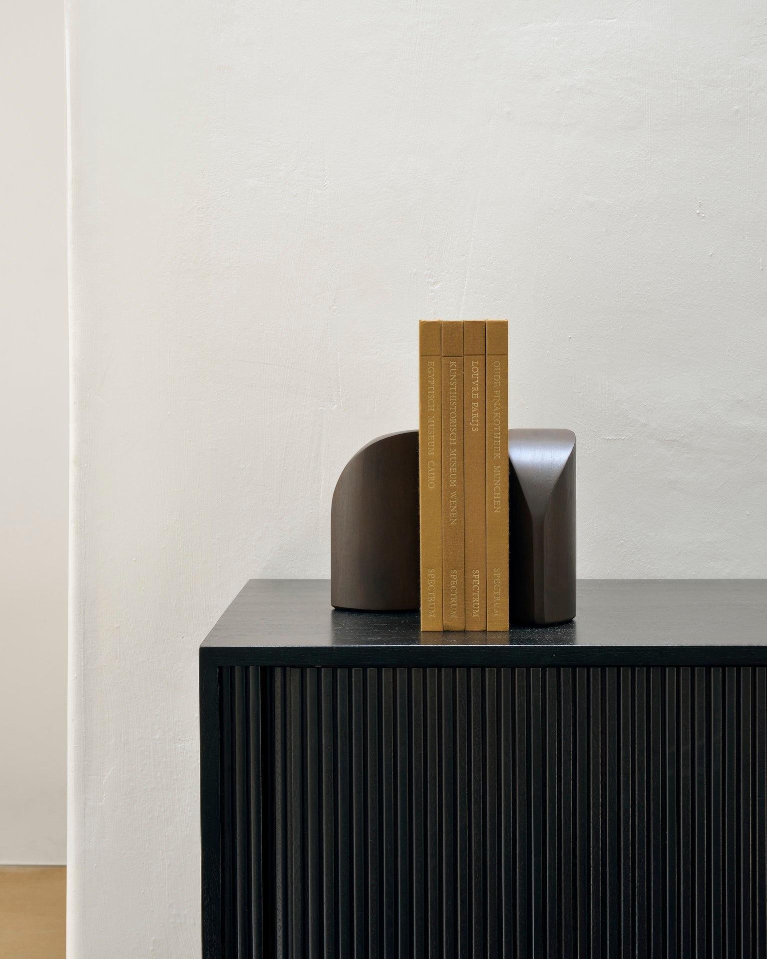 Roller Max sideboard - varnished teak - off black - 2 sliding doors White Cliff Studio Sideboard