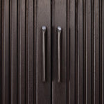 Roller Max sideboard - varnished teak - off black - 2 sliding doors White Cliff Studio Sideboard