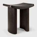 Roller Max stool - varnished mahogany - dark brown White Cliff Studio Stool