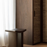 Roller Max stool - varnished mahogany - dark brown White Cliff Studio Stool