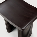 Roller Max stool - varnished mahogany - dark brown White Cliff Studio Stool