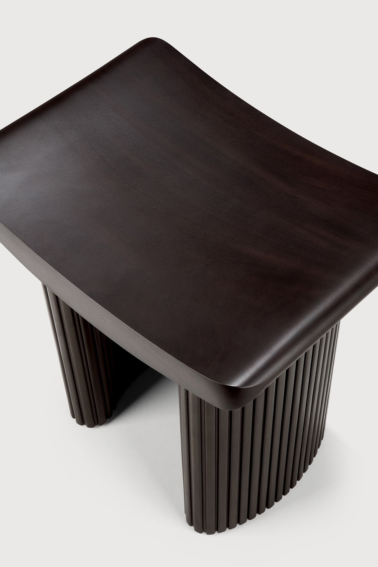 Roller Max stool - varnished mahogany - dark brown White Cliff Studio Stool