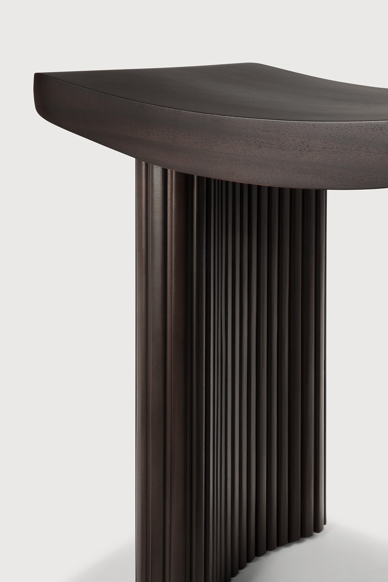 Roller Max stool - varnished mahogany - dark brown White Cliff Studio Stool