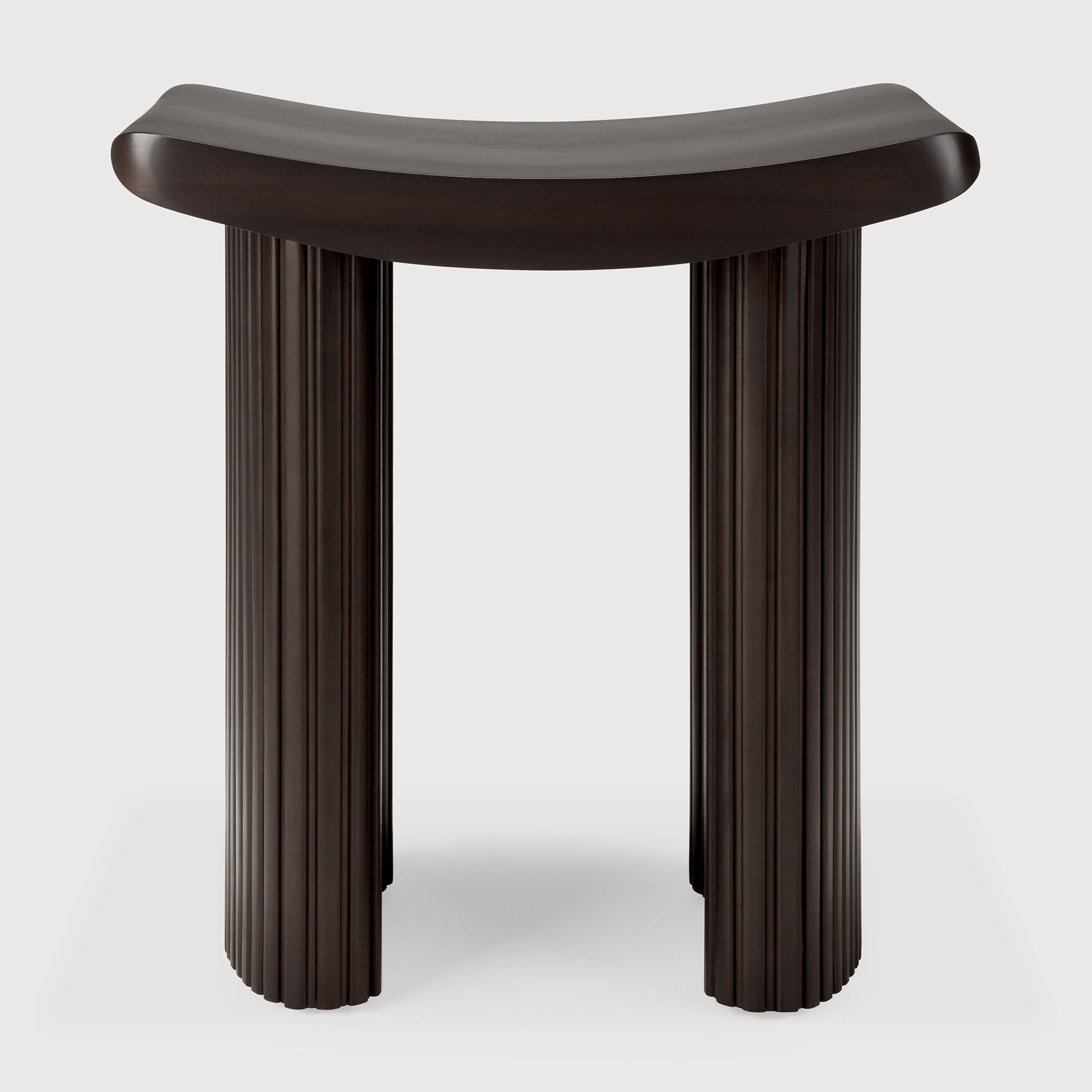 Roller Max stool - varnished mahogany - dark brown White Cliff Studio Stool