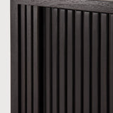 Roller Max TV cupboard - varnished teak - off black - 2 sliding doors - 1 inside drawer White Cliff Studio Media Console