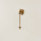 Ryan Exterior Wall Sconce in Patina Brass, Small White Cliff Studio Outdoor Lighting