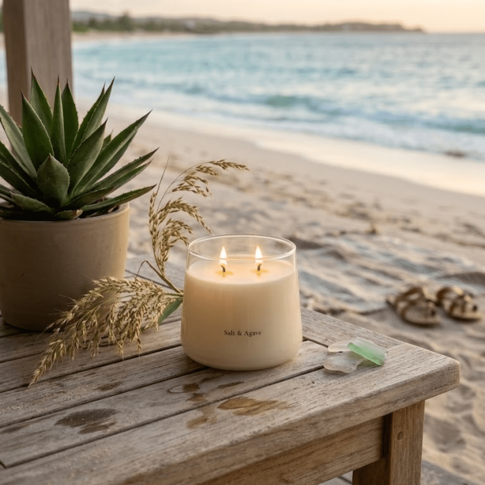 Salt & Agave Candle White Cliff Studio Candles