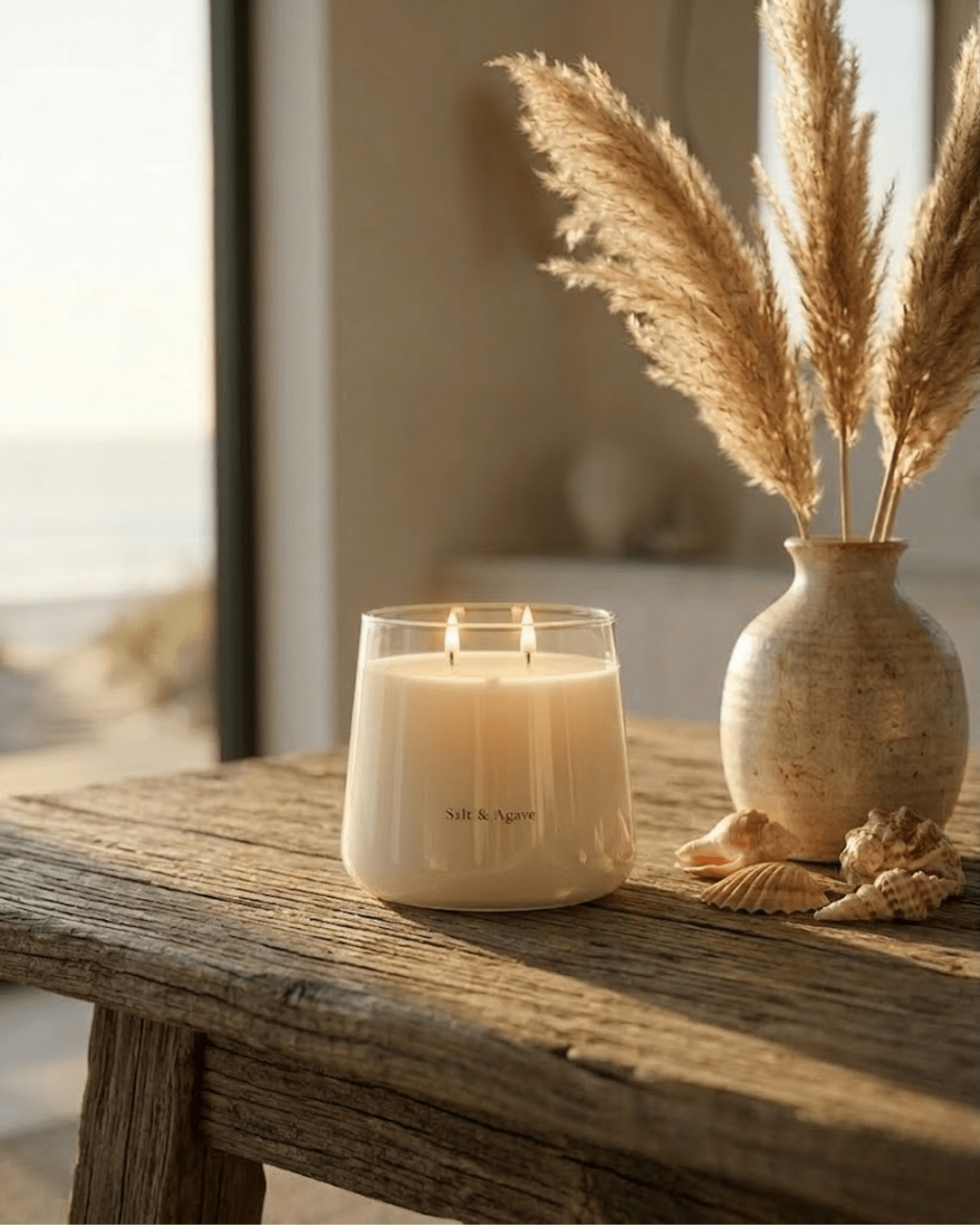 Salt & Agave Candle White Cliff Studio Candles