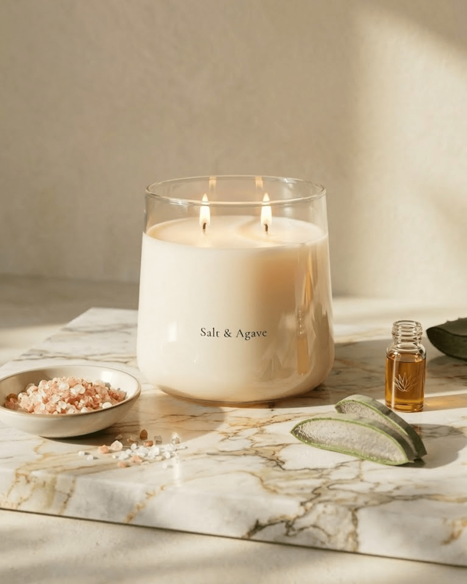 Salt & Agave Candle White Cliff Studio Candles