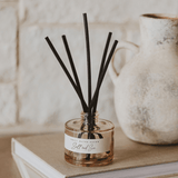 Salt and Sea Tinted Glass Jar Reed Diffuser White Cliff Studio Reed Diffusers