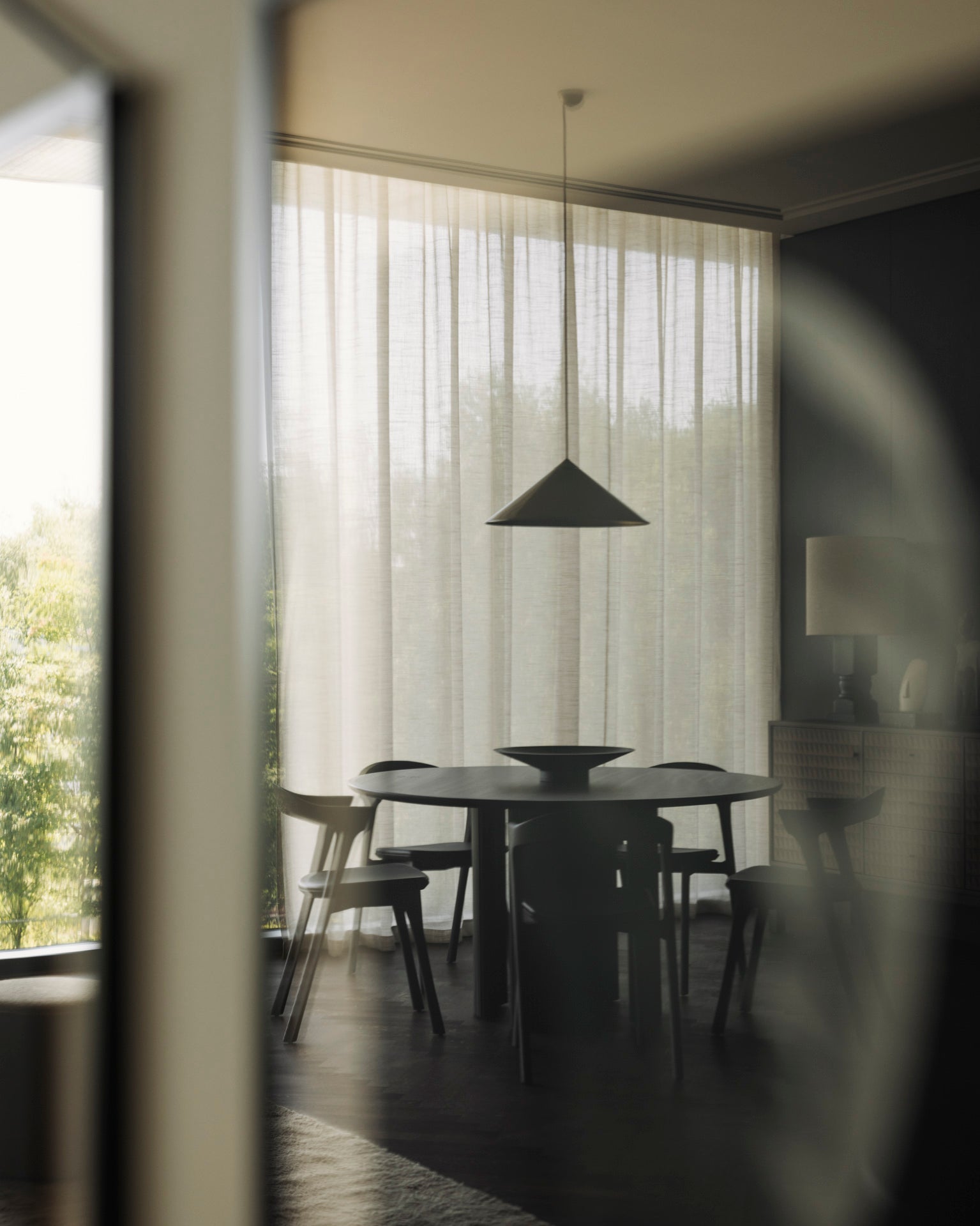 Satellite bowl - varnished mahogany - dark brown White Cliff Studio Decorative Bowls