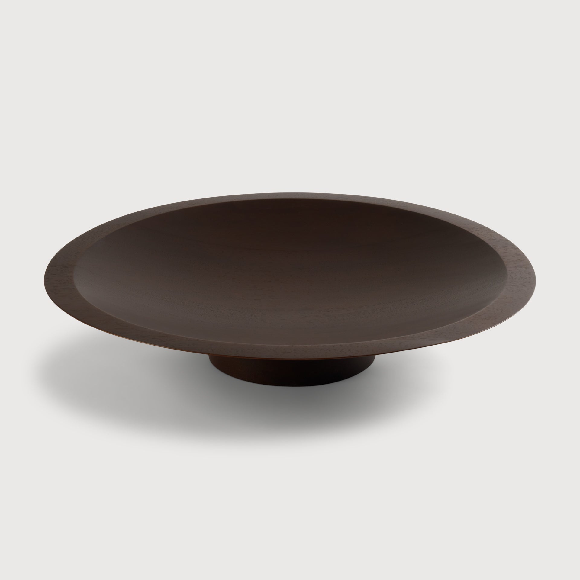 Satellite bowl - varnished mahogany - dark brown White Cliff Studio Decorative Bowls