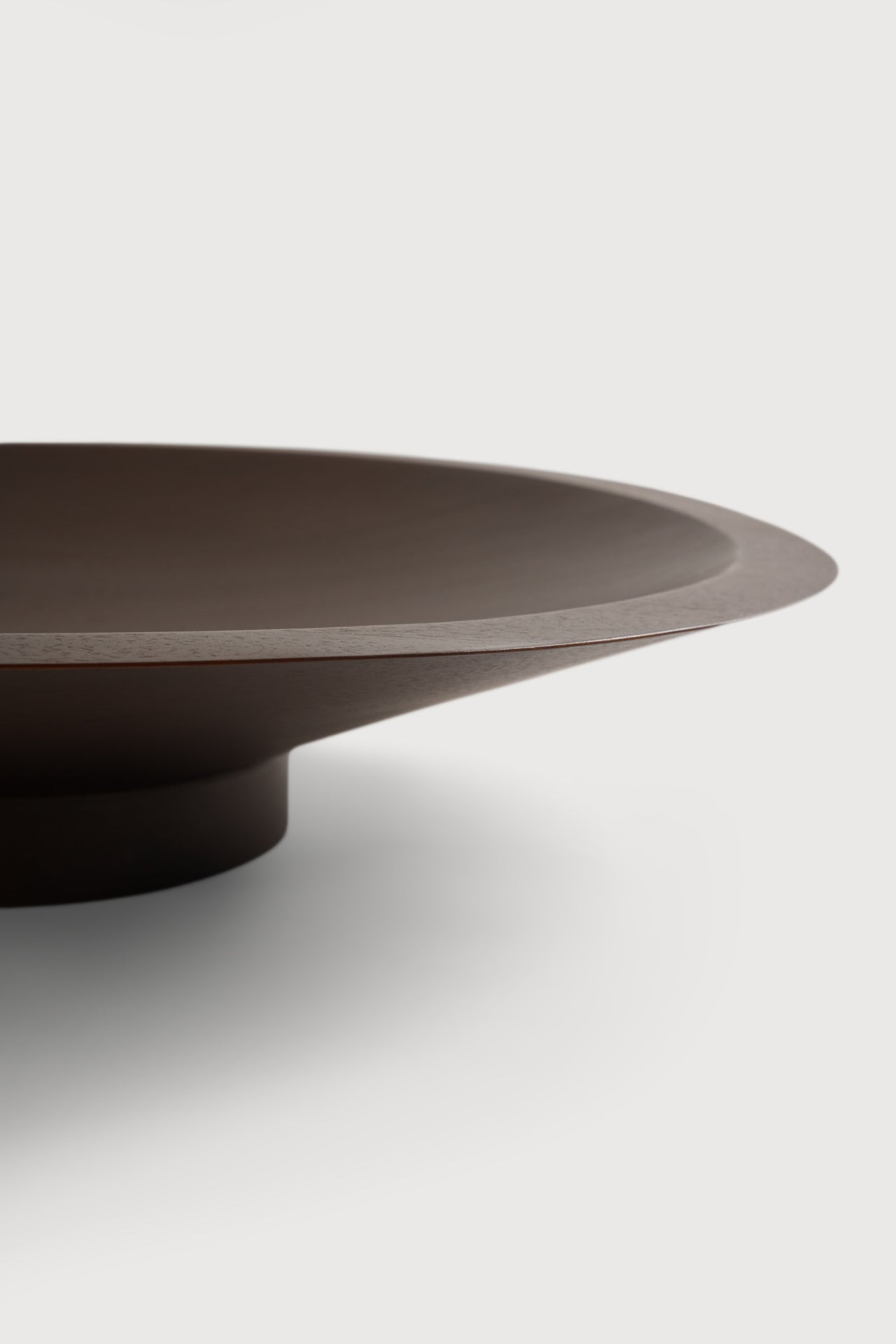 Satellite bowl - varnished mahogany - dark brown White Cliff Studio Decorative Bowls