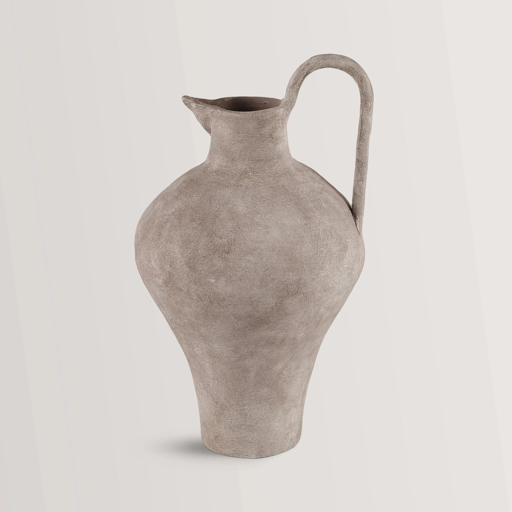 Scarlette White Ceramic Vase - 17" Tall Rustic Modern Decor