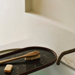 Second Nature tray - Moss - glass - oblong - M White Cliff Studio Trays