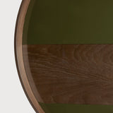 Second Nature tray - Moss - glass - round - L White Cliff Studio Trays