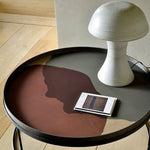 Second Nature tray - Moss - glass - round - S White Cliff Studio Trays