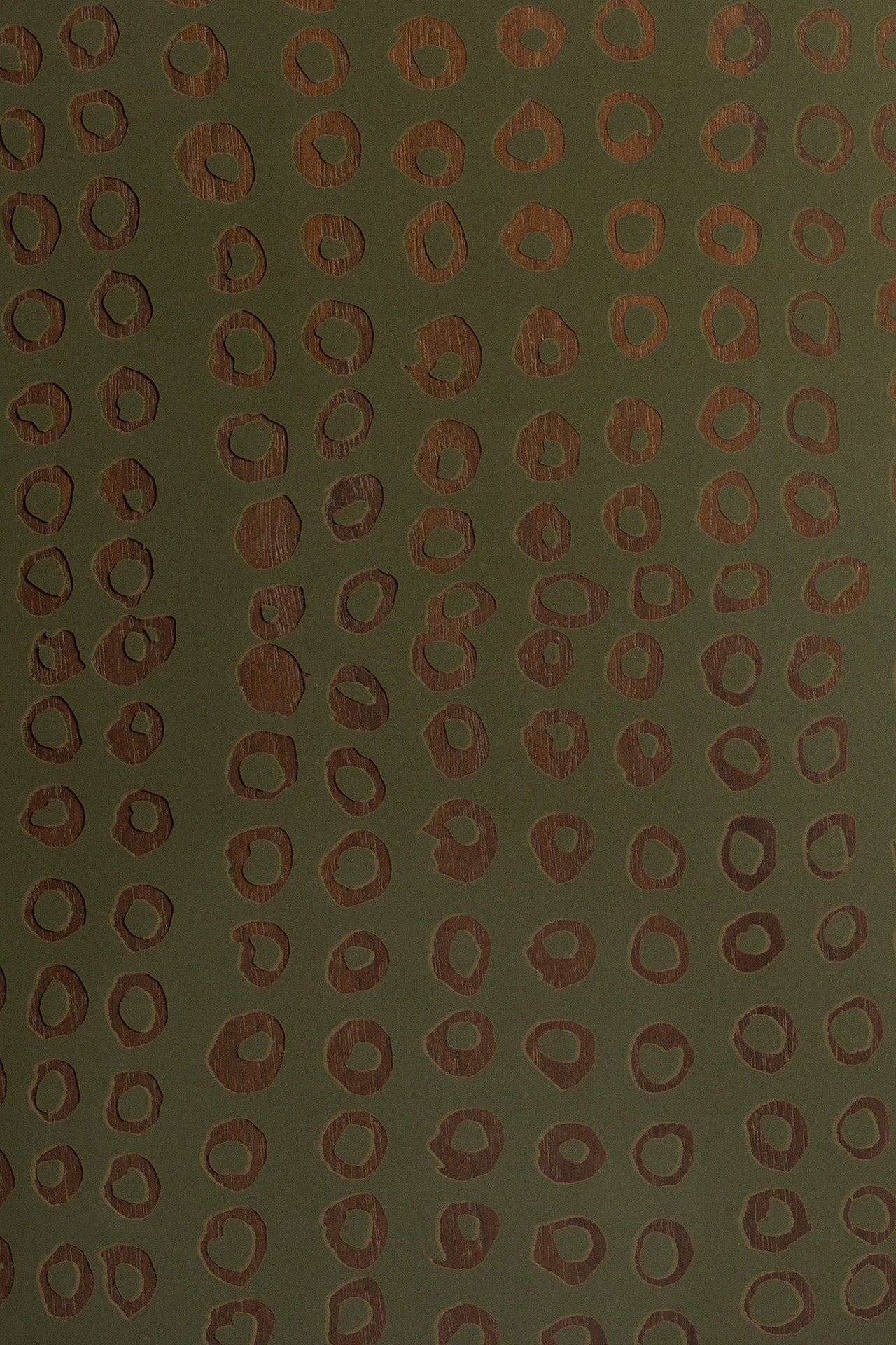 Second Nature tray - Moss - glass - round - S White Cliff Studio Trays