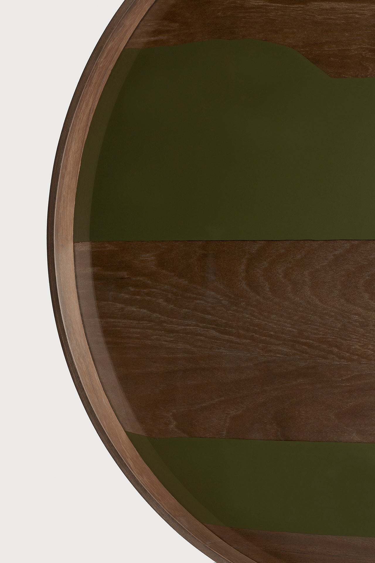 Second Nature tray - Moss - glass - round - XL White Cliff Studio Trays