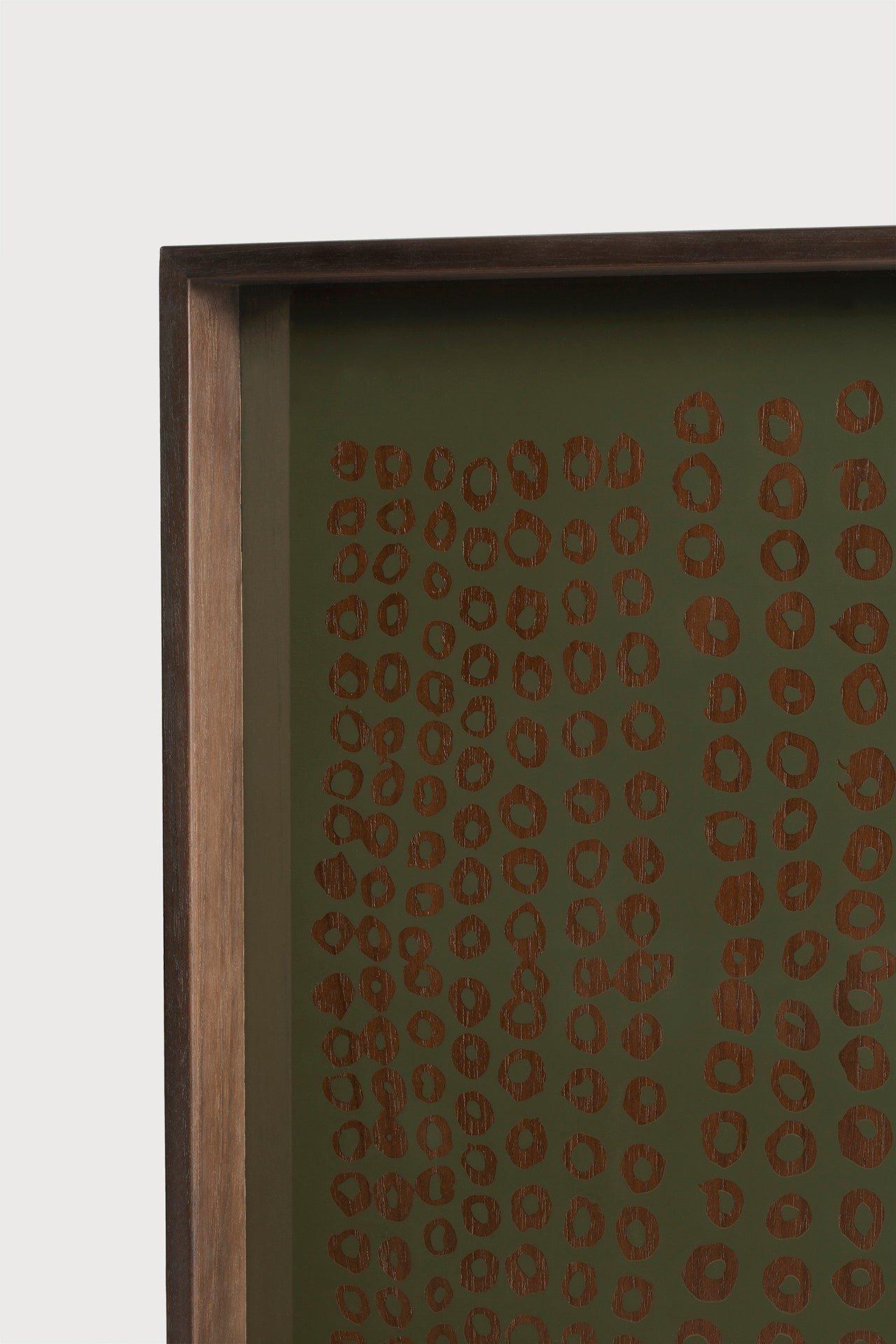 Second Nature tray - Moss - glass - square - S White Cliff Studio Trays