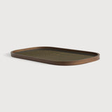 Second Nature valet tray - glass - Moss - rectangular - XL White Cliff Studio Trays
