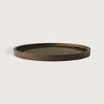 Second Nature valet tray - Moss - glass - round White Cliff Studio Trays