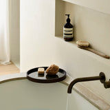 Second Nature valet tray - Moss - glass - round White Cliff Studio Trays