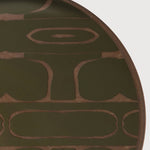 Second Nature valet tray - Moss - glass - round White Cliff Studio Trays