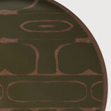 Second Nature valet tray - Moss - glass - round White Cliff Studio Trays