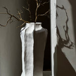 Selena White Ceramic Vase 20" Tall - Modern Minimalist Home Decor
