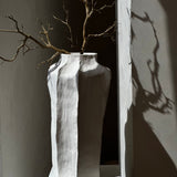 Selena White Ceramic Vase 20" Tall - Modern Minimalist Home Decor