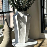 Selena White Ceramic Vase 20" Tall - Modern Minimalist Home Decor