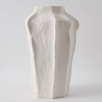 Selena White Ceramic Vase 20" Tall - Modern Minimalist Home Decor