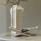 Selena White Ceramic Vase 20" Tall - Modern Minimalist Home Decor