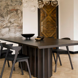 Sequence dining table - varnished mahogany - dark brown - rectangular White Cliff Studio Dining Table